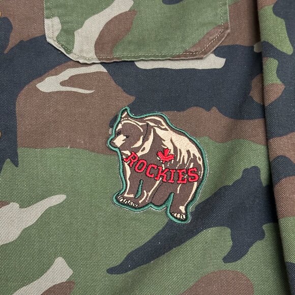 Denim & Supply Ralph Lauren Canada Patch Men's Camo Button-Up Shirt - Size Small - Picture 5 of 11